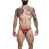 CUT4MEN Slip sexy Brazilian Rouge-Coeurs